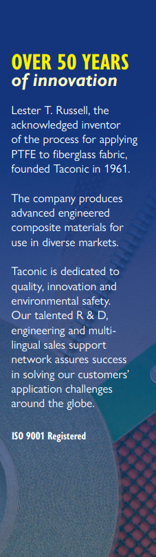 Taconic PTFE Coated Advanced Engineered Composite Materials